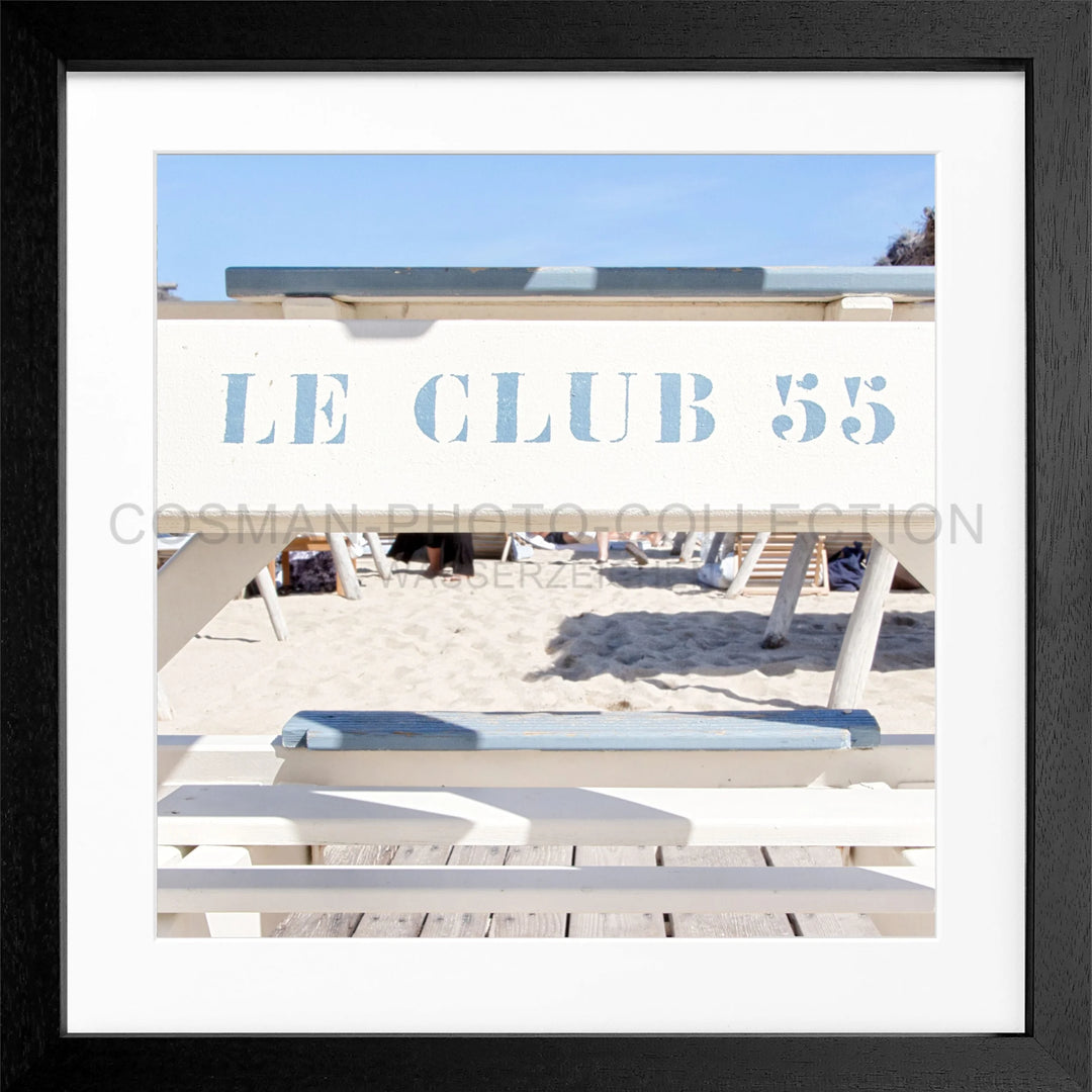 Poster ’Le Club 55’ Saint Tropez ST42Q - Schwarz 3cm