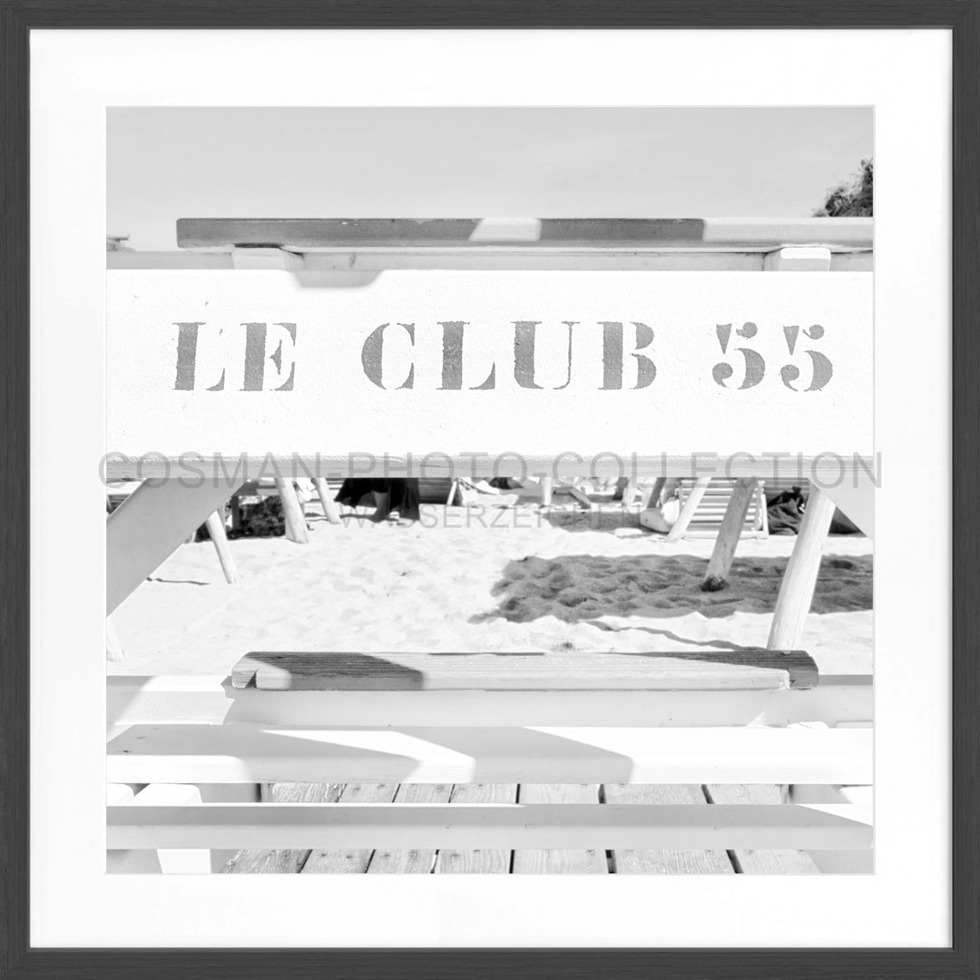 Poster ’Le Club 55’ Saint Tropez ST42Q - Schwarz matt