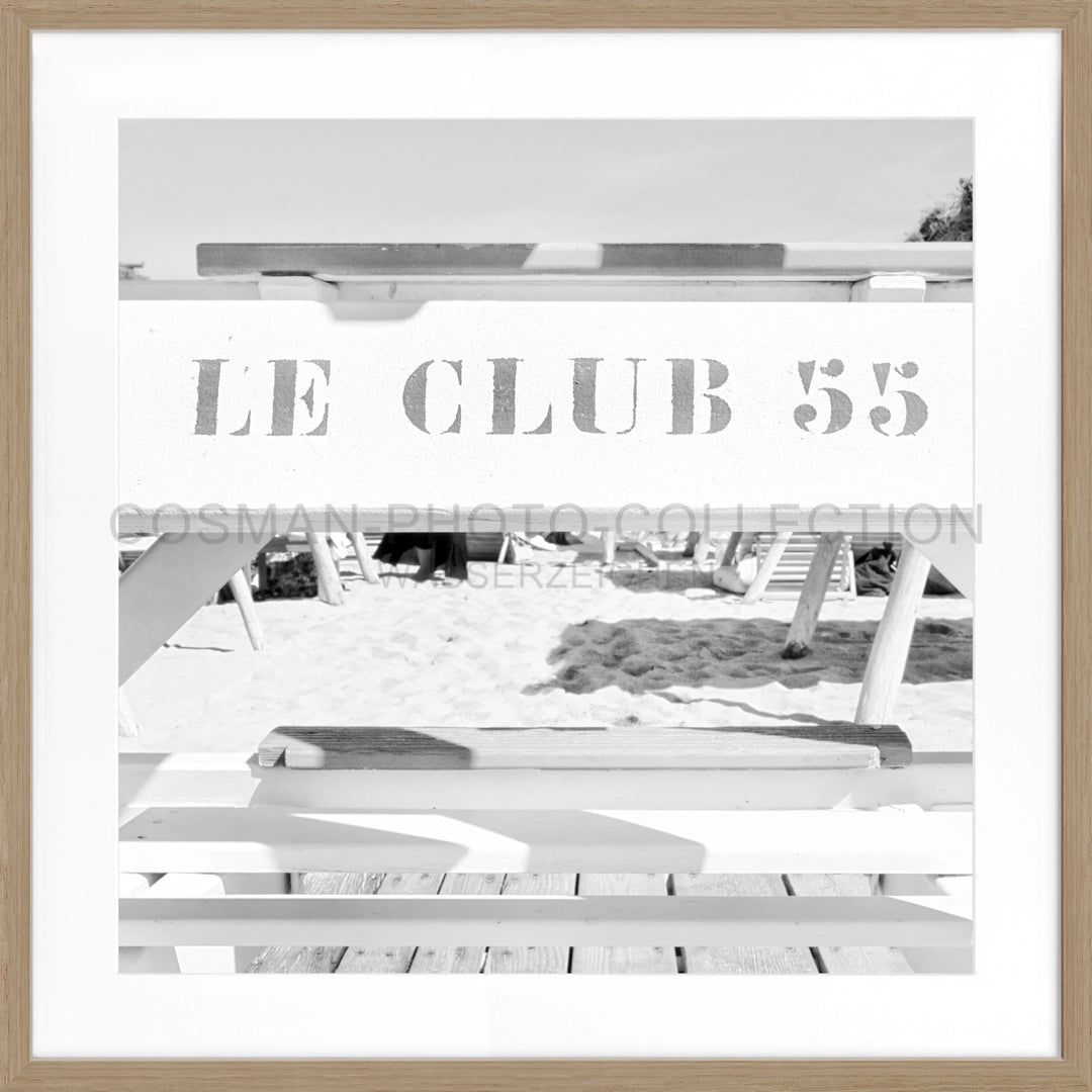 Poster ’Le Club 55’ Saint Tropez ST42Q - Eiche Furnier