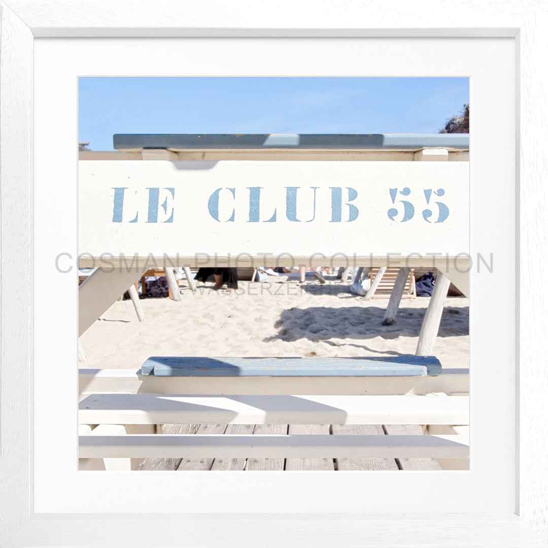 Poster ’Le Club 55’ Saint Tropez ST42Q - Weiss 3cm