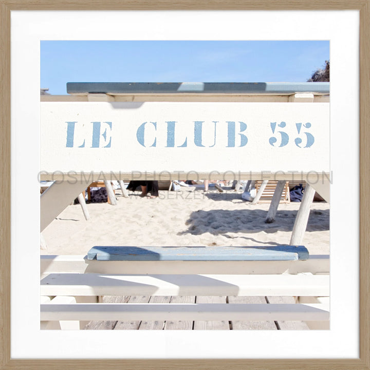 Poster ’Le Club 55’ Saint Tropez ST42Q - Eiche Furnier