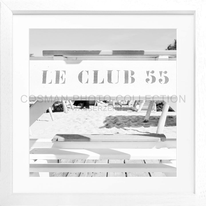 Poster ’Le Club 55’ Saint Tropez ST42Q - Weiss 3cm