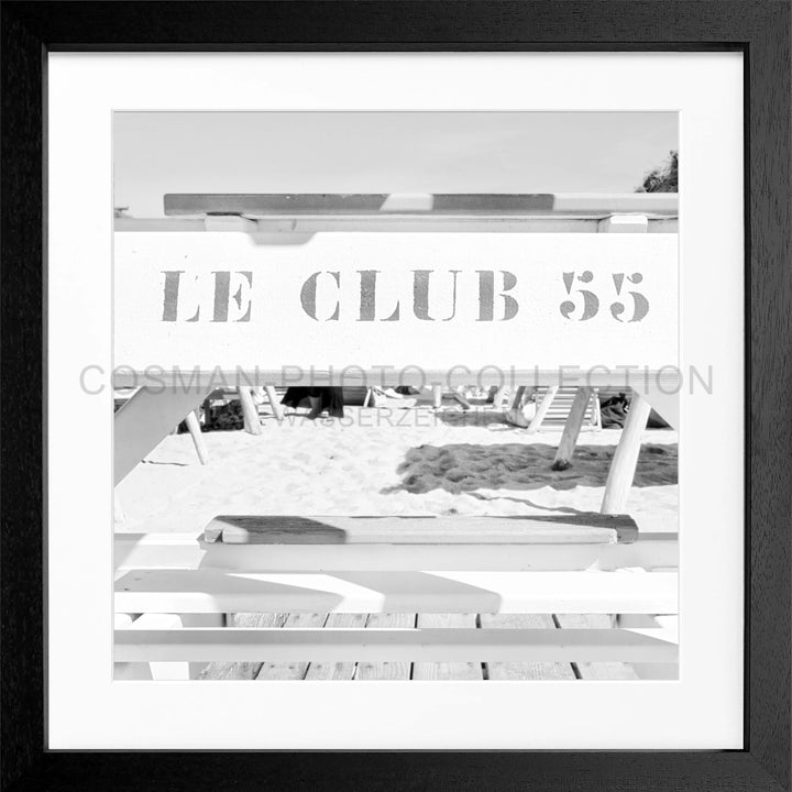 Poster ’Le Club 55’ Saint Tropez ST42Q - Schwarz 3cm