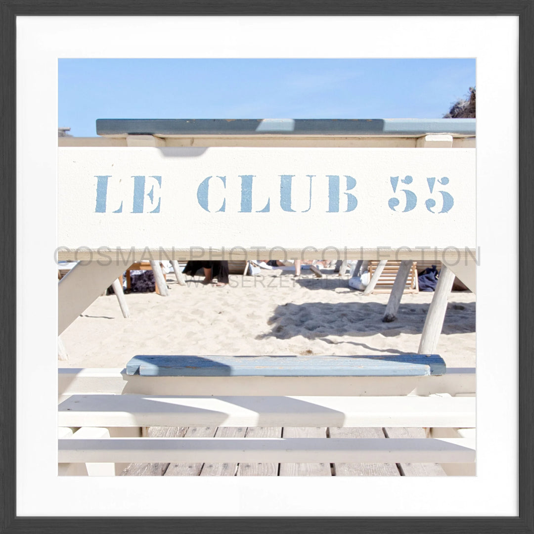 Poster ’Le Club 55’ Saint Tropez ST42Q - Schwarz matt