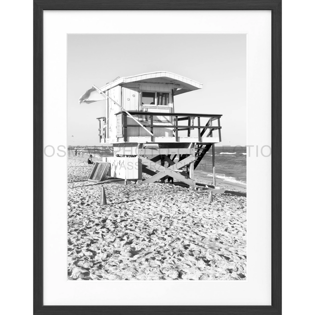 Poster ’Lifeguard’ Florida Key West FL15B - Schwarz