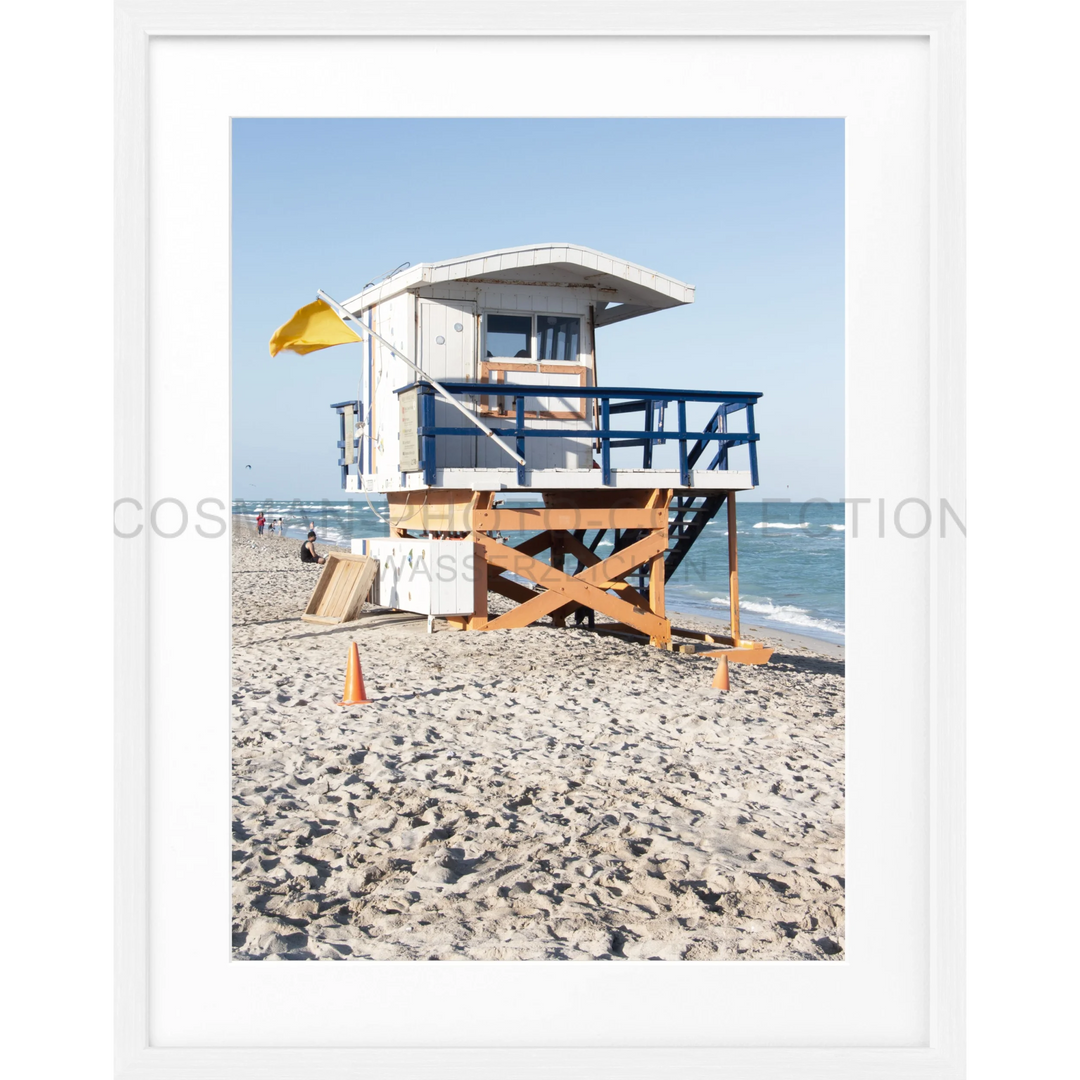 Poster ’Lifeguard’ Florida Key West FL15B - Weiss 1.5cm