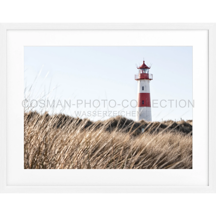 Poster Lister Leuchtturm Sylt SY71 - Weiss 1.5cm / S (25cm