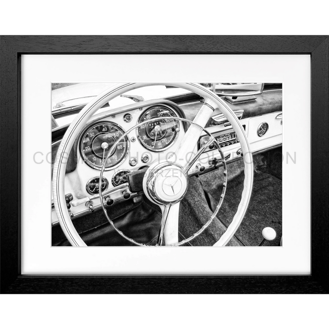 Poster Mercedes - Schwarz 3cm / S (31cm x 25cm) / Motiv: