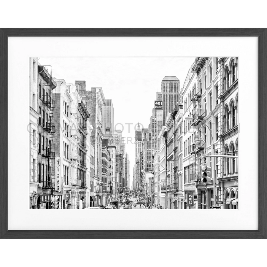 Poster New York ’Broadway’ NY86 - Schwarz matt 1.5cm