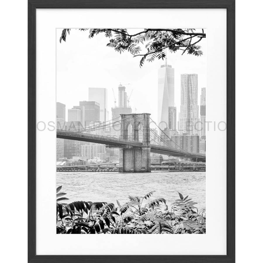 Poster New York ’Brooklyn Bridge’ NY110 - Schwarz matt