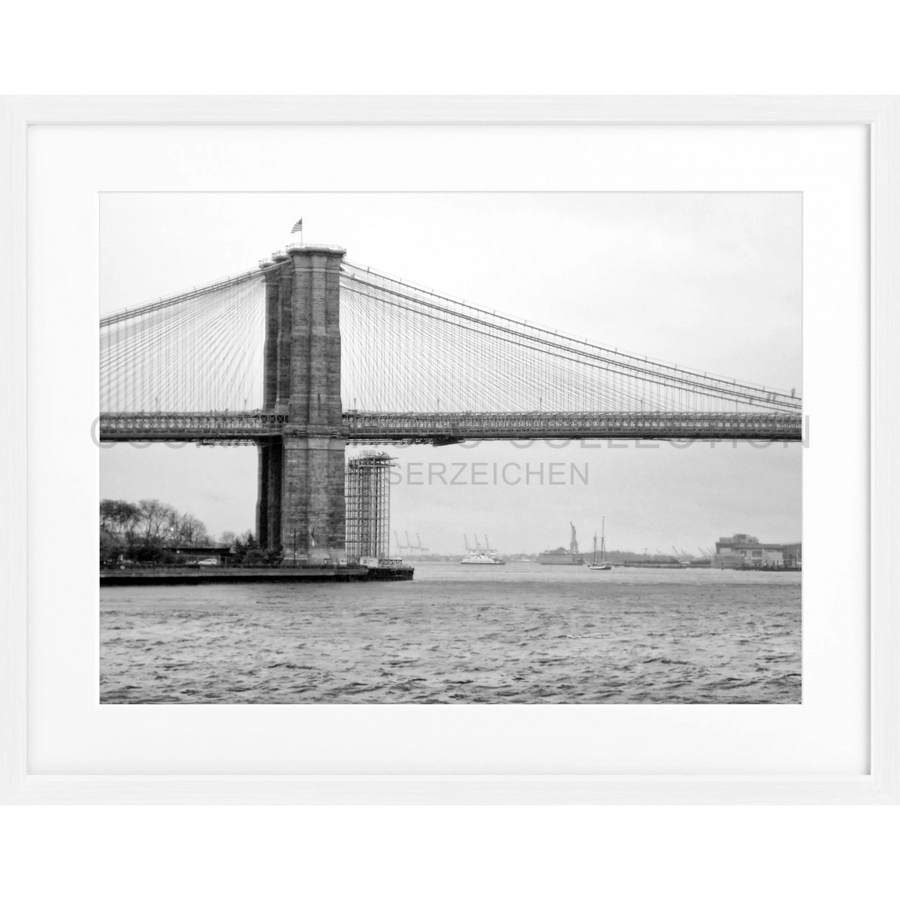 Poster New York ’Brooklyn Bridge’ NY69 - Weiss 1.5cm