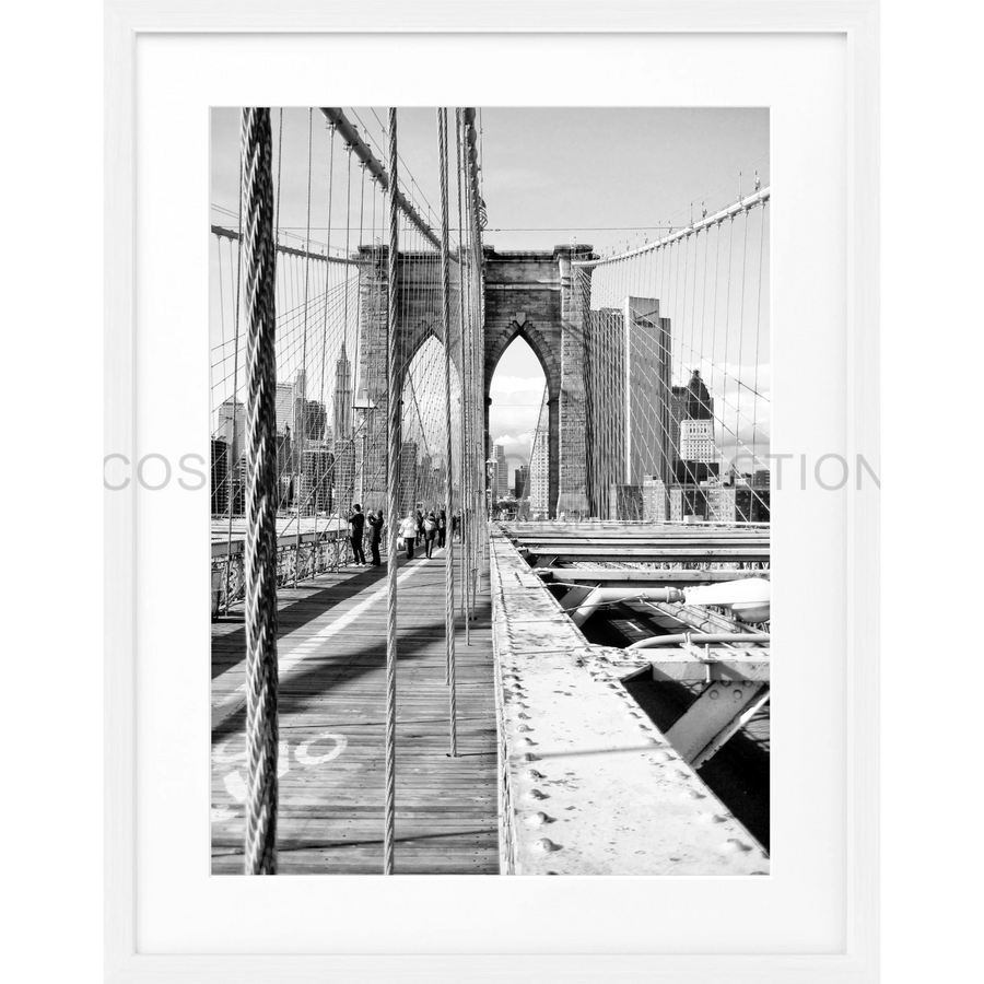 Poster New York ’Brooklyn Bridge’ NY72 - Weiss 1.5cm