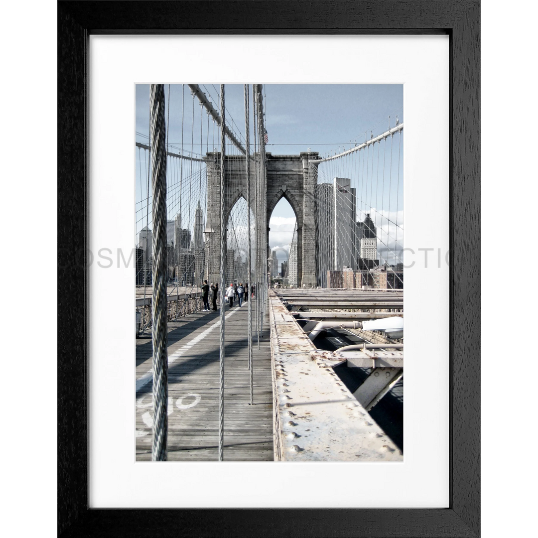 Brooklyn Bridge with iconic stone towers and suspension cables Poster New York NY72