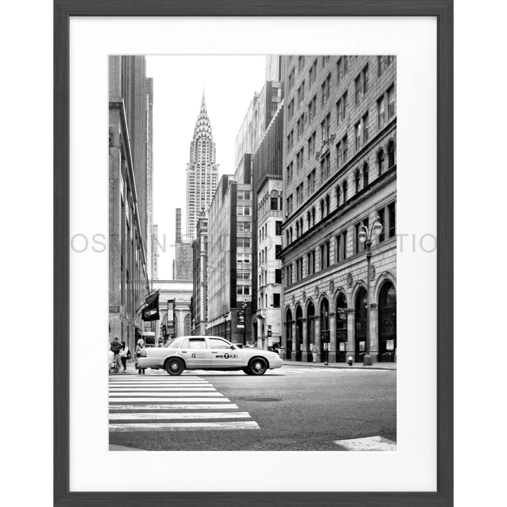 Schwarz-weiß-Fotografie des Chrysler Building in New York City als Poster NY100