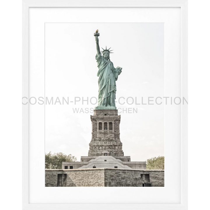 Statue of Liberty atop pedestal on Liberty Island in New York Poster NY109