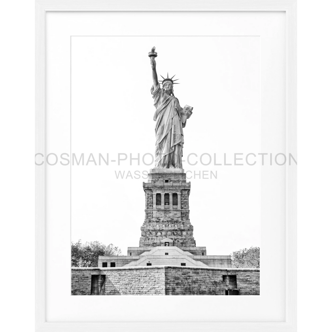 Statue of Liberty atop pedestal on Liberty Island for Poster New York Lady Liberty NY109