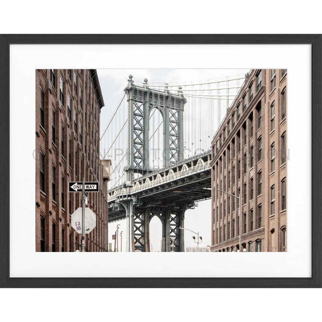 Poster New York ’Manhattan Bridge’ NY113 - Schwarz matt