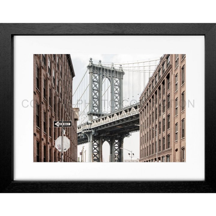 Poster New York ’Manhattan Bridge’ NY113 - Schwarz 3cm