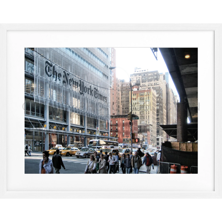 Das Hauptquartier der New York Times mit markanter Glasfassade auf Poster NY62