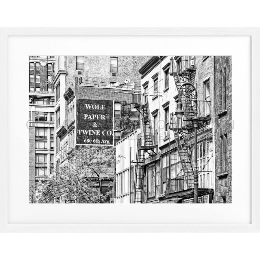 Poster New York NY91 - Weiss 1.5cm / S (31cm x 25cm) Motiv: