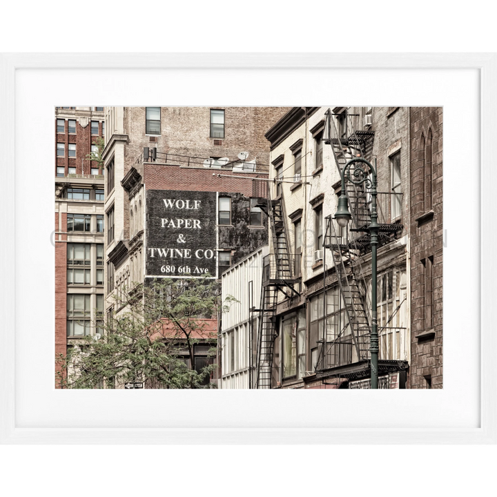 Vintage Wolf Paper & Twine Co. Sign on Brick Building in New York NY91 Poster