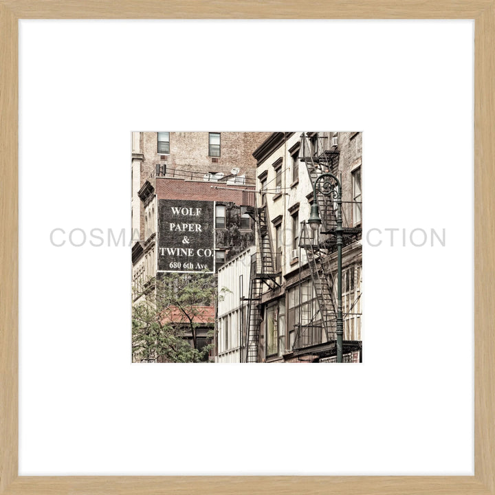 Poster New York NY91OB - 43x43cm Objektrahmen - eiche natur