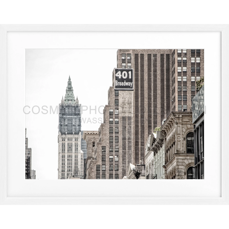 Poster New York ’Woolworth Building’ NY90 - Weiss 1.5cm