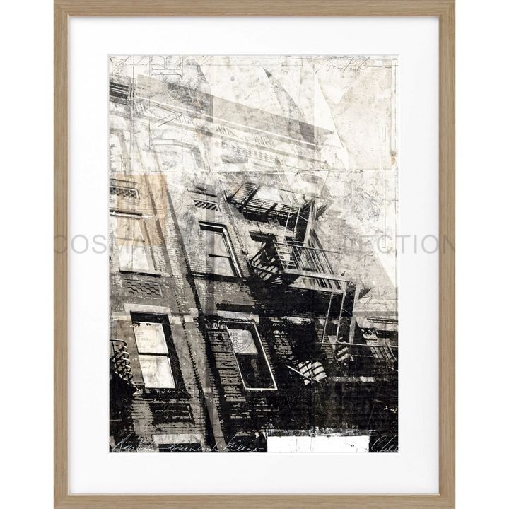 Poster ’NYC Feuertreppe’ GM12 - Eiche Furnier 1.5cm / S