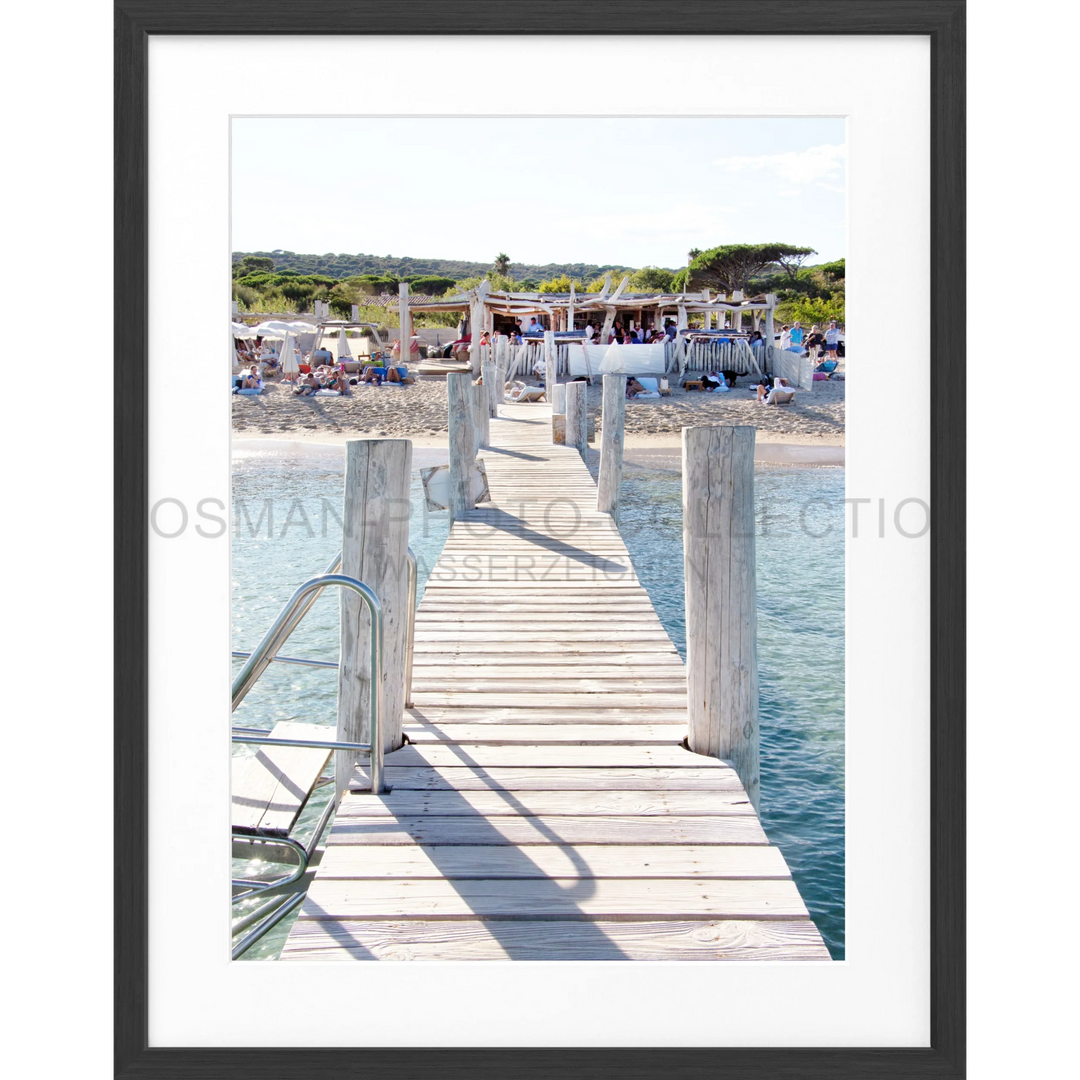 Poster Saint Tropez ’Beach Le Club 55’ ST44A - Schwarz