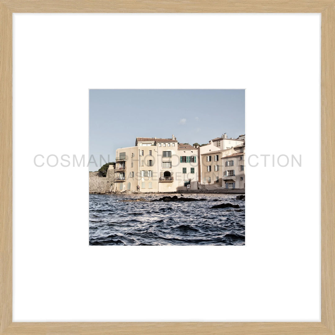 Poster Saint Tropez ST04OB - 43x43cm Objektrahmen - eiche