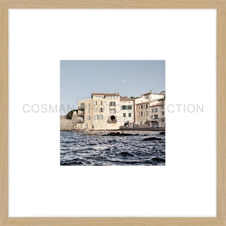 Poster Saint Tropez ST04OB - 43x43cm Objektrahmen - eiche