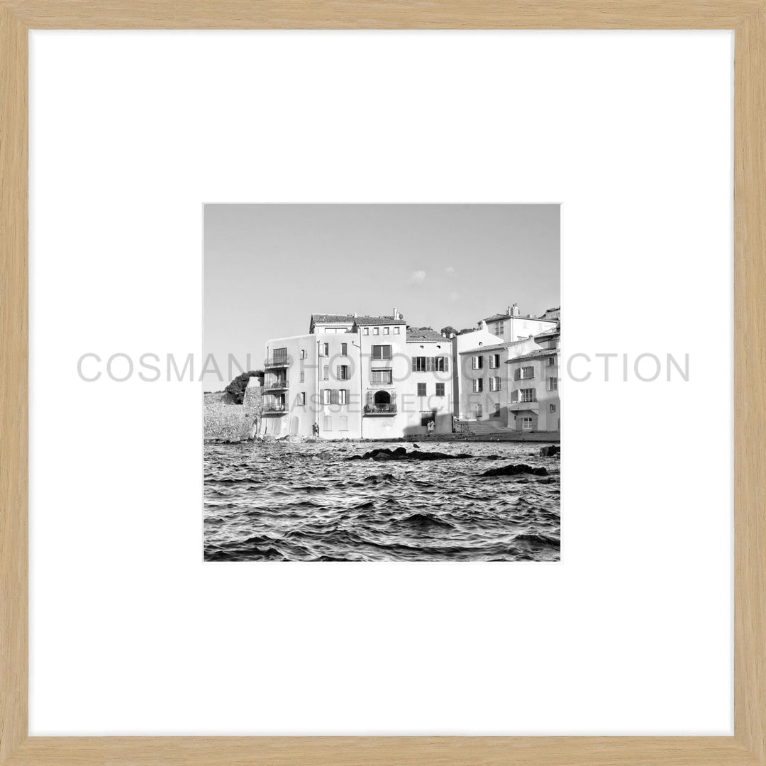 Poster Saint Tropez ST04OB - 43x43cm Objektrahmen - eiche