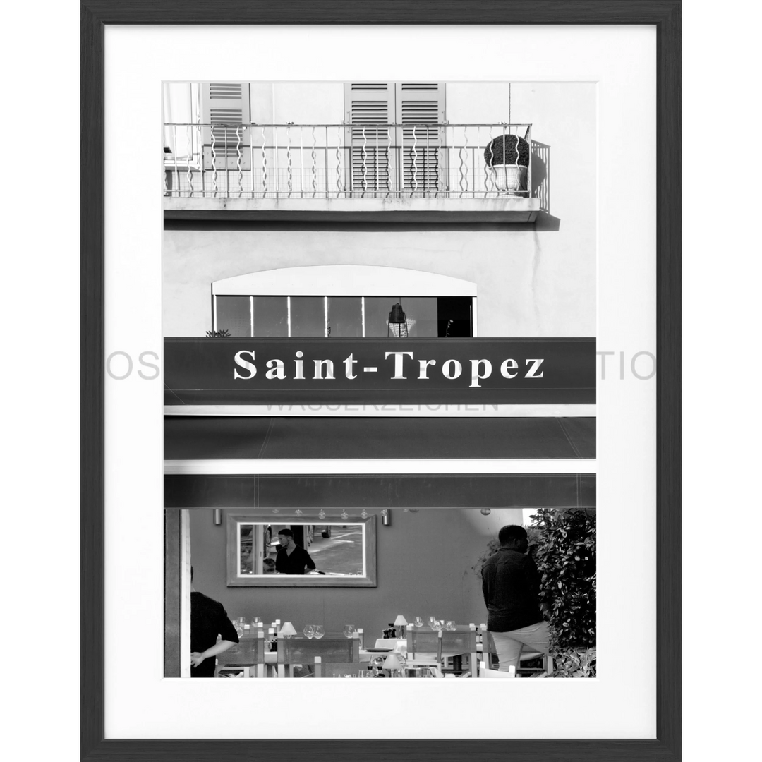 Poster Saint Tropez ST26 - Schwarz matt 1.5cm / Motiv: