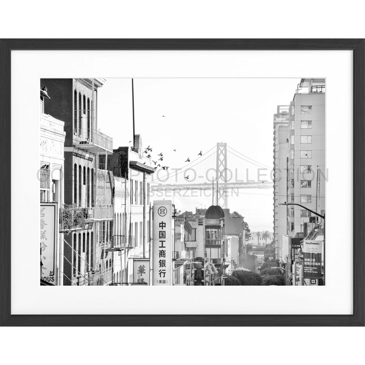 Poster San Francisco SF06 - Schwarz matt 1.5cm / Motiv: