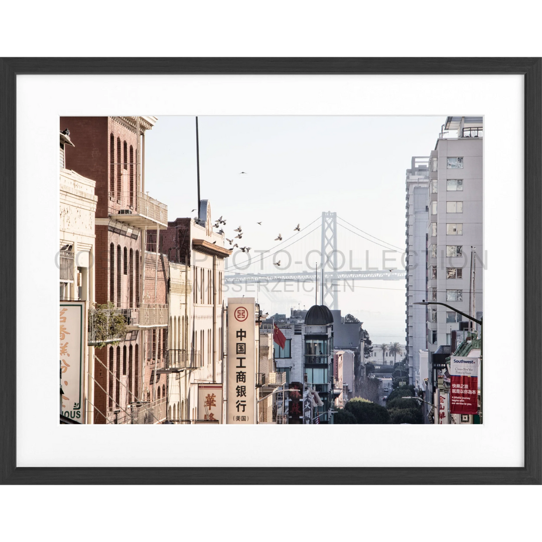 Poster San Francisco SF06 - Schwarz matt 1.5cm / Motiv: