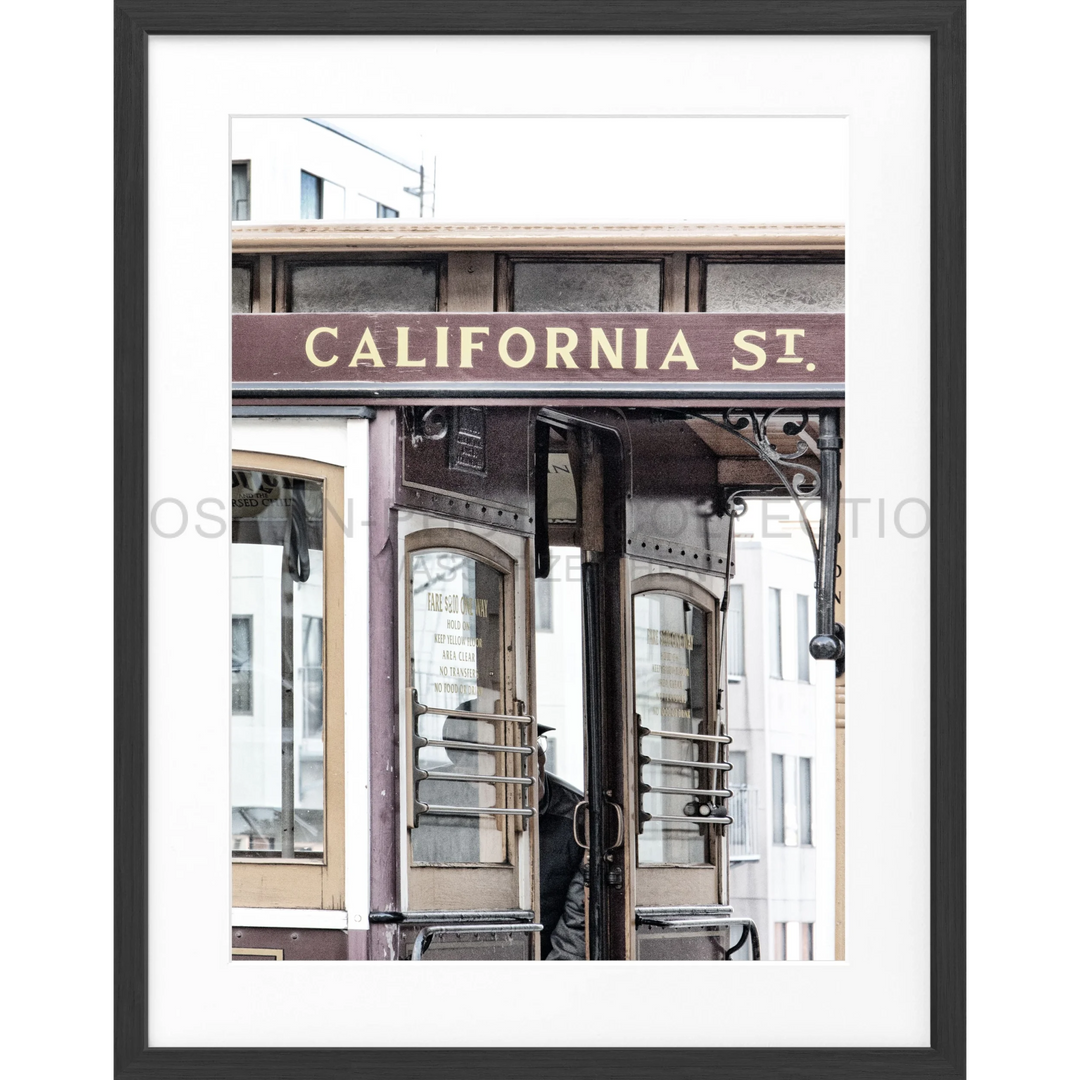 Poster San Francisco SF03 - Schwarz matt 1.5cm / Motiv: