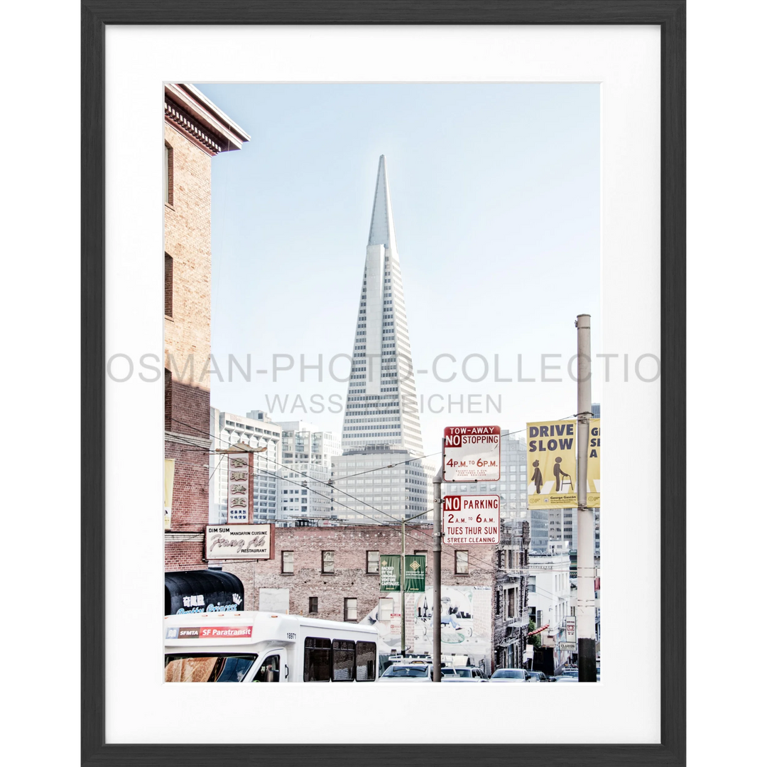 Poster San Francisco SF05 - Schwarz matt 1.5cm / Motiv: