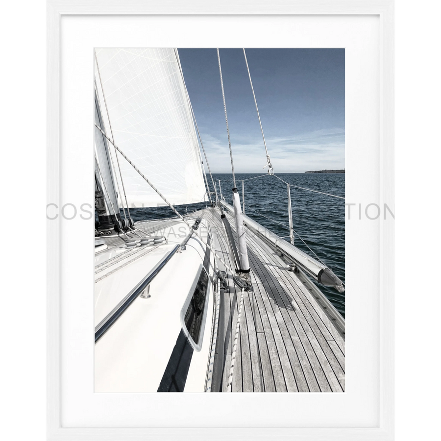 Poster Segelboot SAIL01 - Weiss 1.5cm / S (25cm x 31cm)