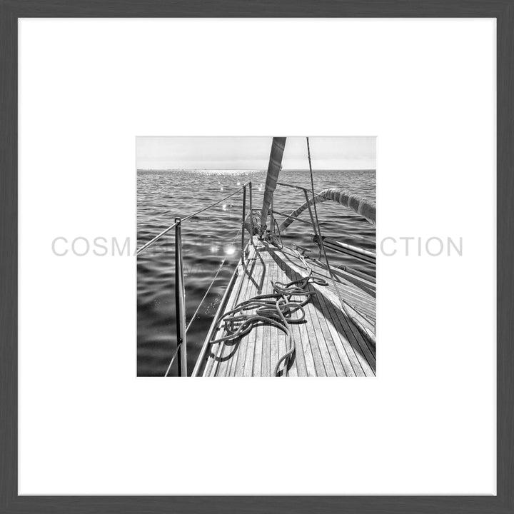 Poster Segelboot SAIL02OB - 43x43cm Objektrahmen - schwarz