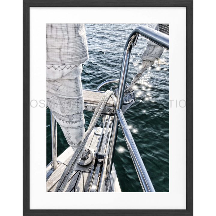 Poster Segelboot SAIL03 - Schwarz matt 1.5cm / S (25cm x