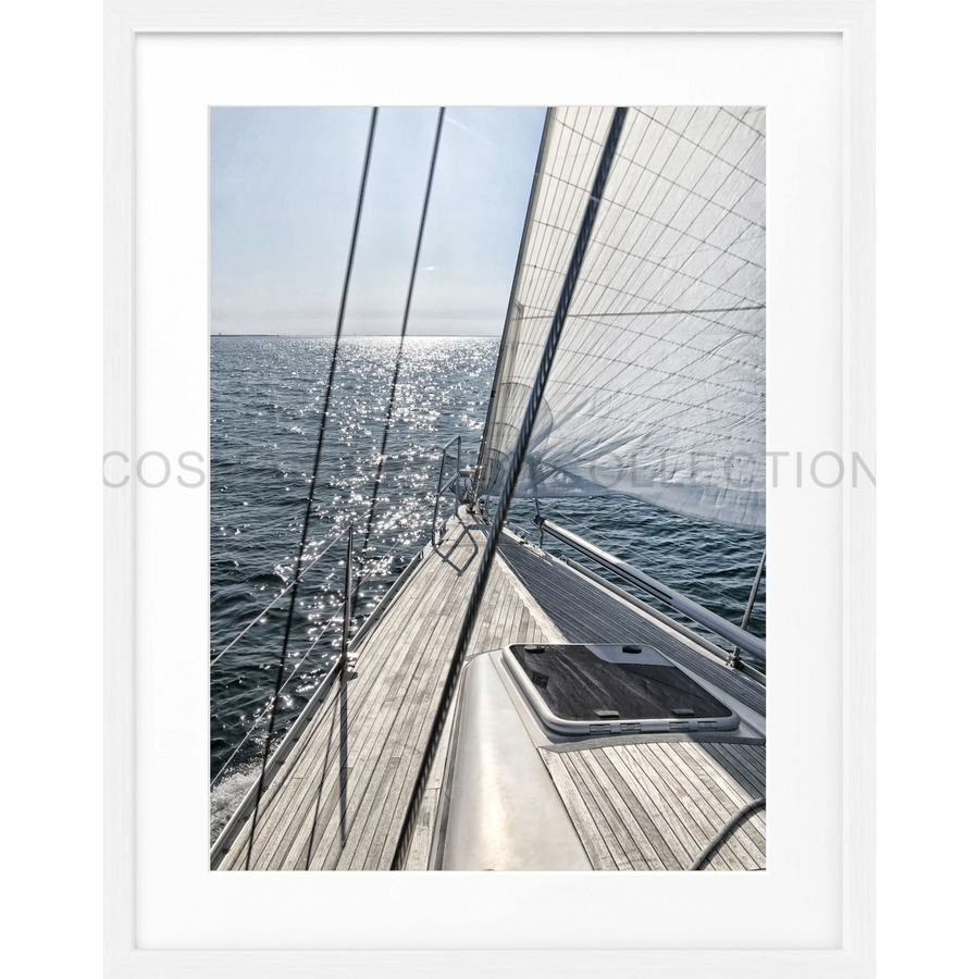 Poster Segelboot SAIL04 - Weiss 1.5cm / S (25cm x 31cm)