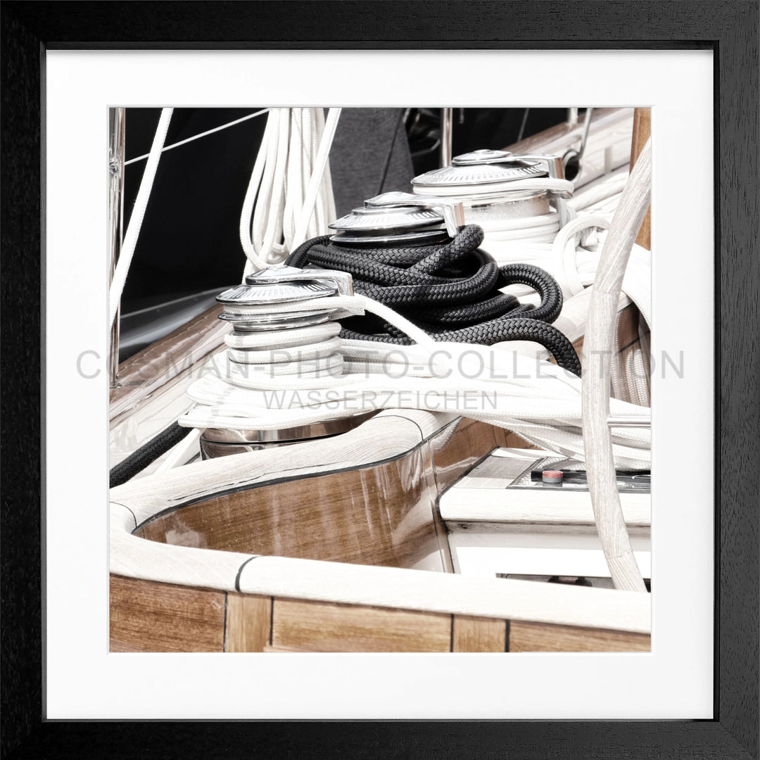 Poster ’Segelboot’ Saint Tropez ST28Q - Schwarz 3cm