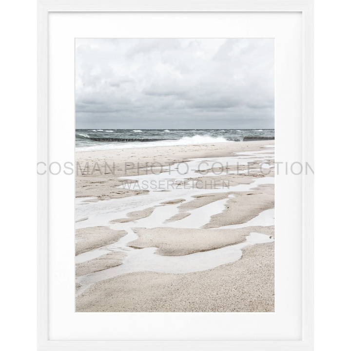 Poster ’Strand’ Sylt SY62 - Weiss 1.5cm / S (25cm x