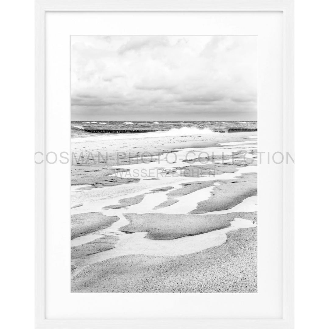 Poster ’Strand’ Sylt SY62 - Weiss 1.5cm / S (25cm x