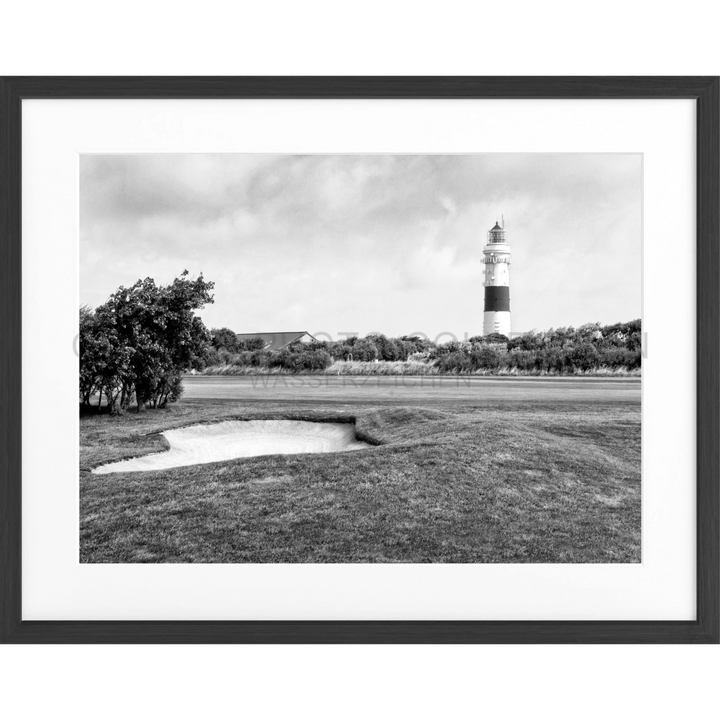 Poster Sylt Leuchtturm Kampen SY60 - Schwarz matt 1.5cm / S