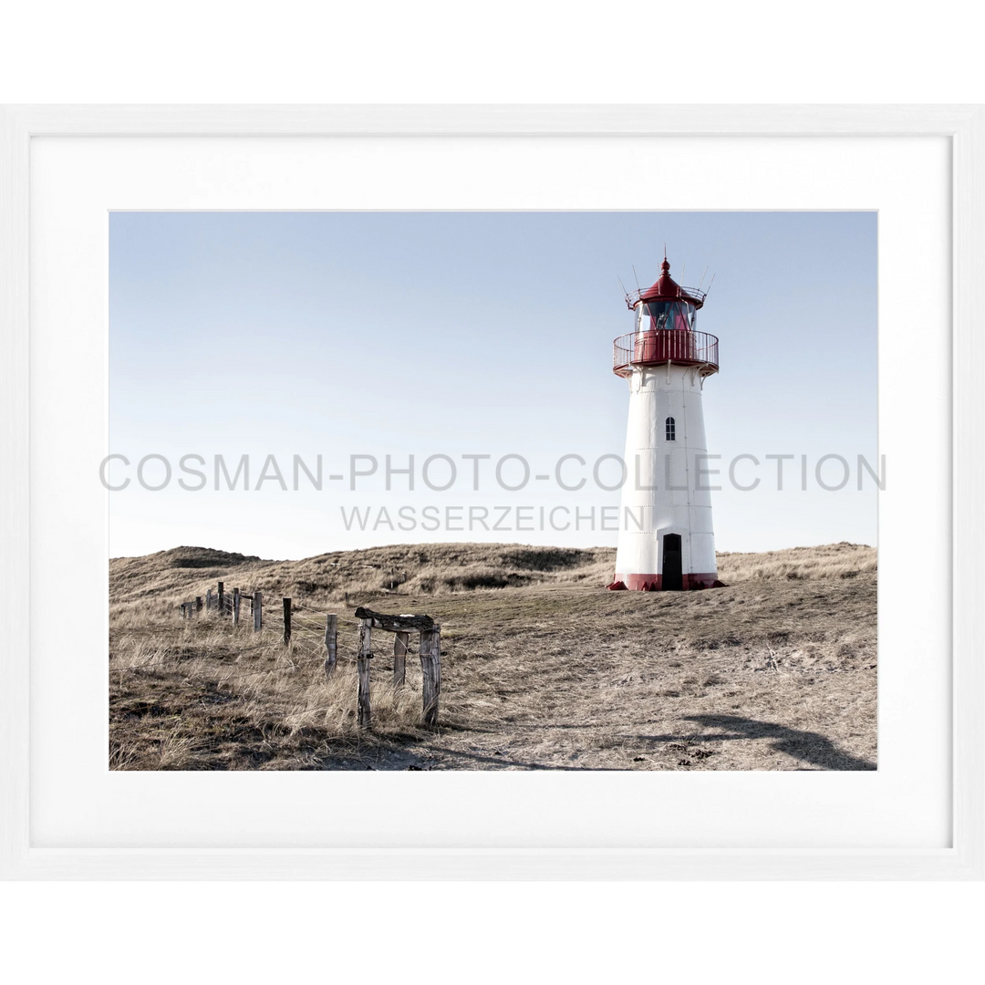 Poster Sylt ’Leuchtturm List’ SY74 - Weiss 1.5cm / S