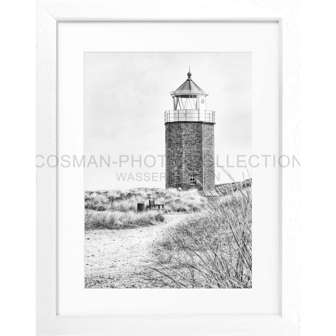 Cosman-Interior Motiv: schwarz/weiss / Grösse: S (25cm x 31cm) / Rahmenfarbe: weiss matt Poster Sylt SY64