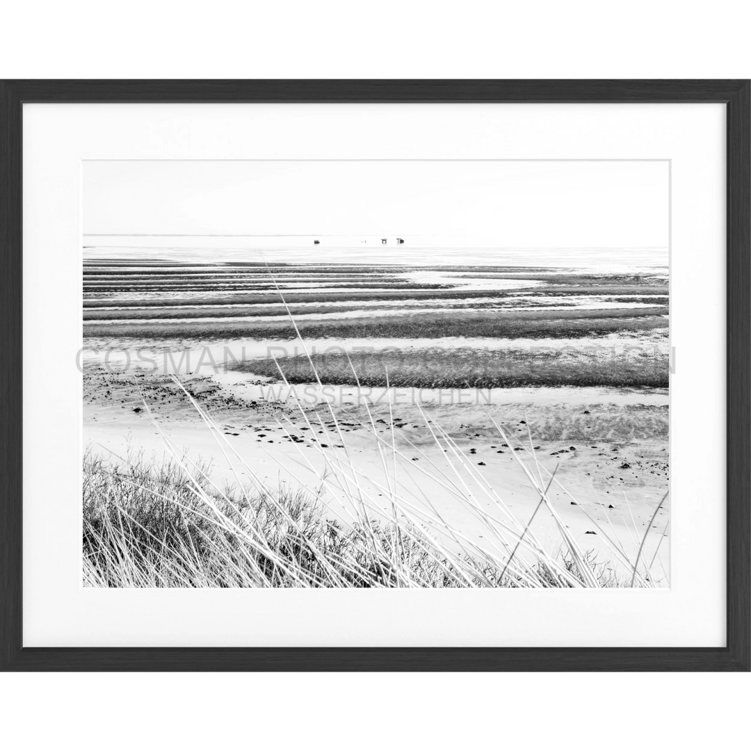 Poster Sylt ’Wattenmeer’ SY78 - Schwarz matt 1.5cm / S