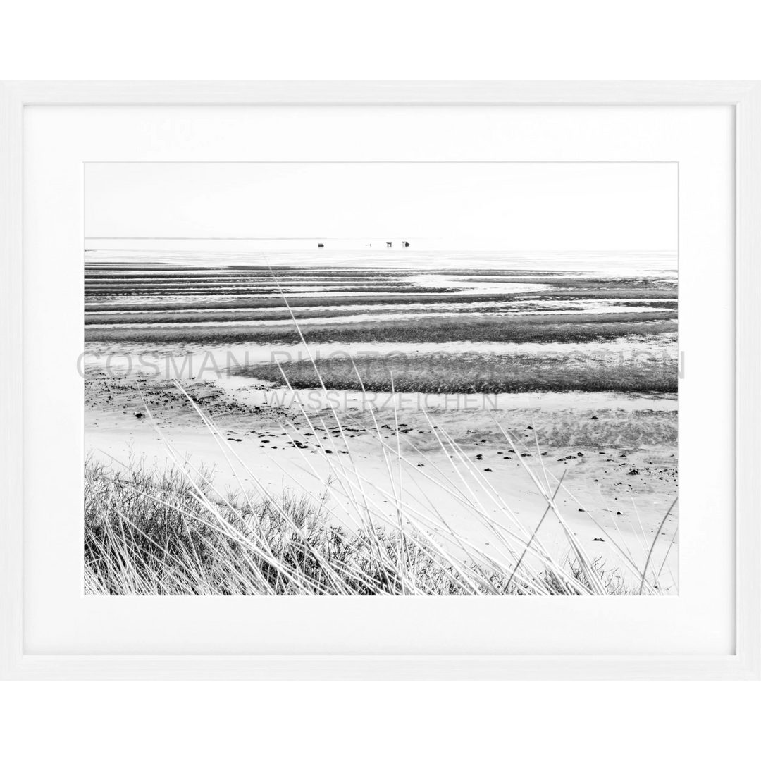 Poster Sylt ’Wattenmeer’ SY78 - Weiss 1.5cm / S (25cm x