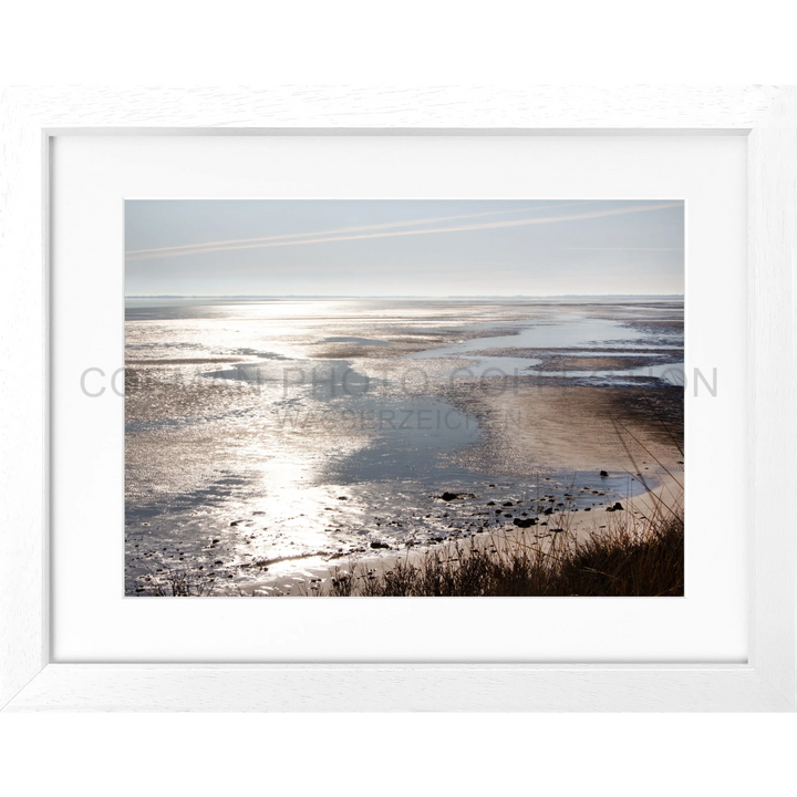 Poster Sylt ’Wattenmeer’ SY81 - Weiss 3cm / Motiv: